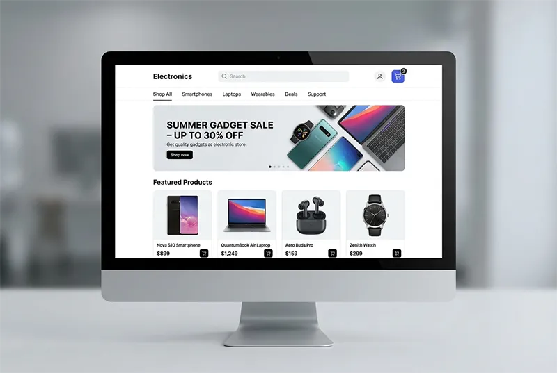Professional store design showcasing the visual advantages of Shopify for eCommerce websites