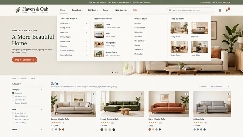 eCommerce checkout page design of an online store